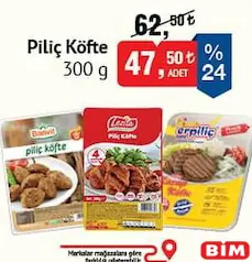 PİLİÇ KÖFTE 300 G fiyat ve kampanya bilgisi